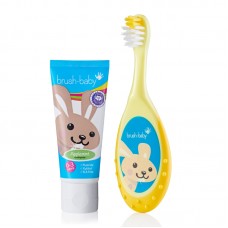 Brush-Baby Children's Applemint Toothpaste with Xylitol (0 to 3 years) + FlossBrush 0-3 years